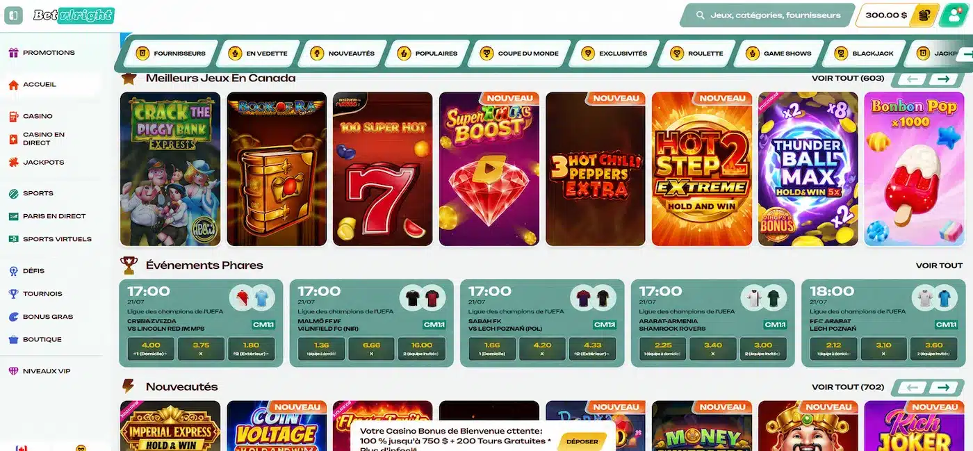 Betalright Casino Seite
